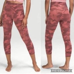 Lululemon Align Crops 21” Leggings in Heritage 365 Camo Brier Rose